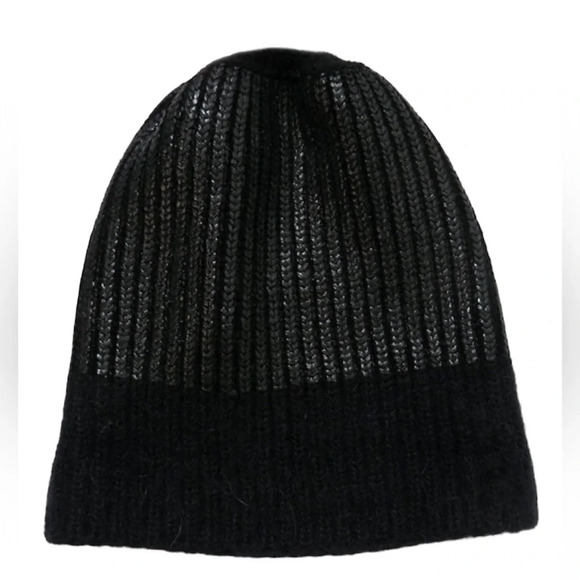 Joe Fresh black metallic wool lined  beanie Hat - Picture 1 of 4